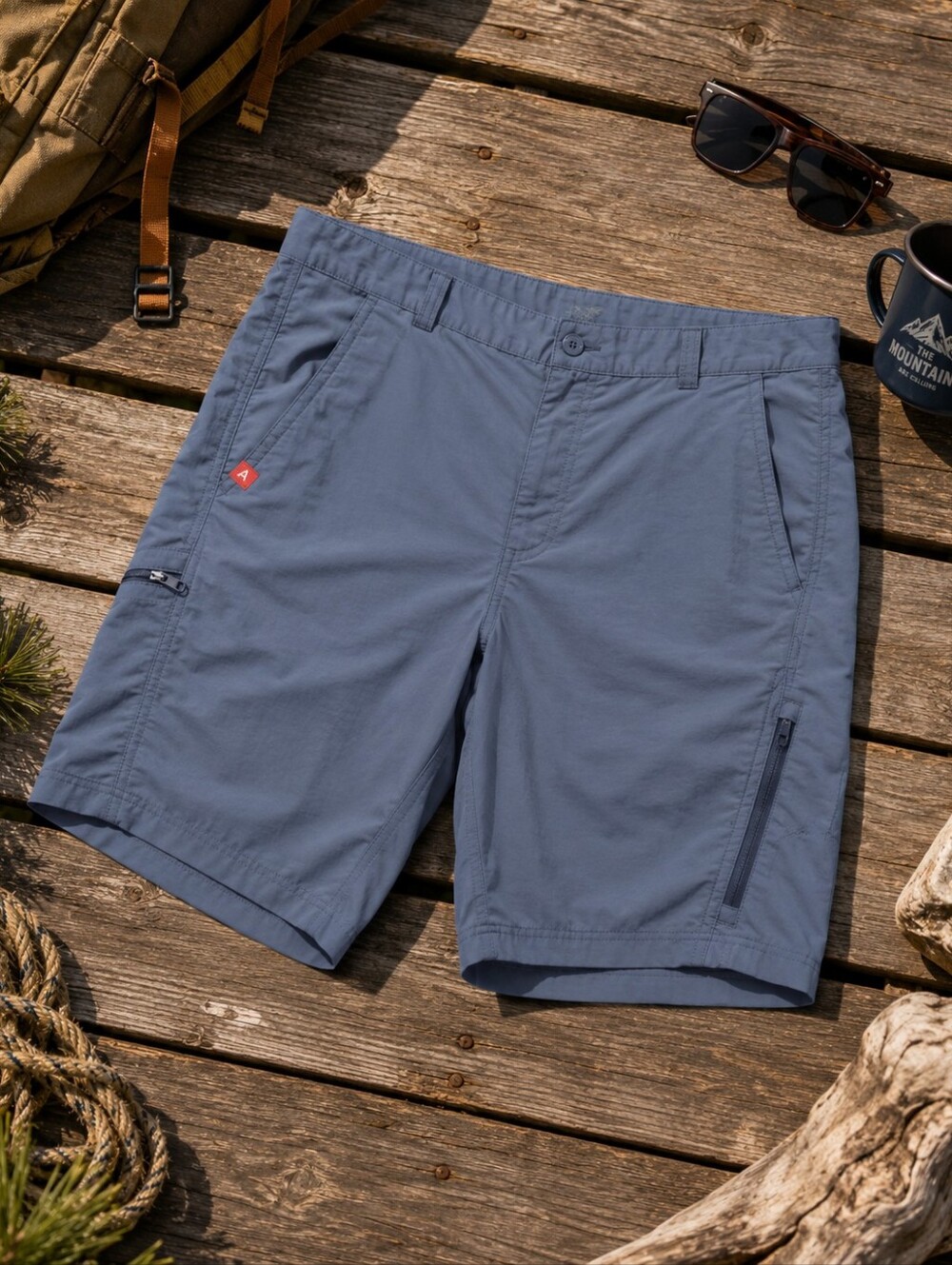 The American Outdoorsman Men's Hiking Fishing Cargo Shorts Gray Size XL